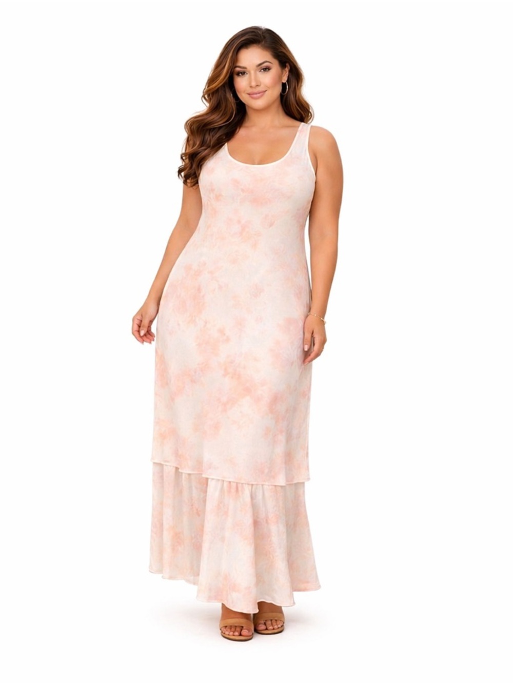 J.B.S. Vintage Cream and Pink Floral Dress